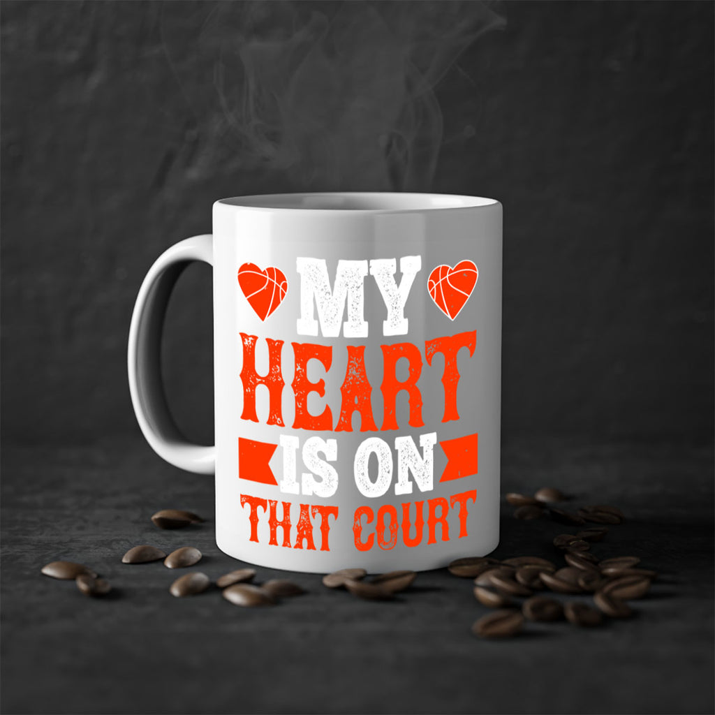 My heart is on that court 1816#- basketball-Mug / Coffee Cup