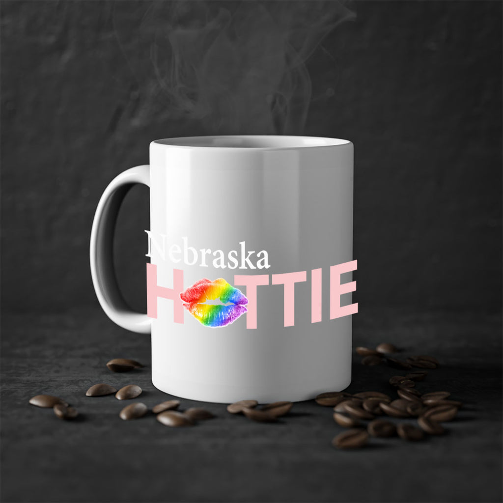 Nebraska Hottie with rainbow lips 78#- Hottie Collection-Mug / Coffee Cup