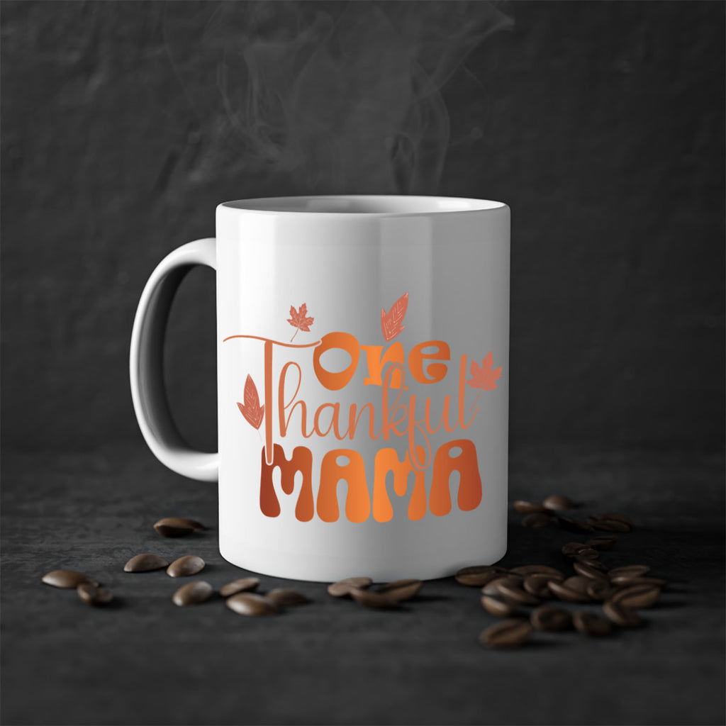 One Thankful Mama 465#- fall-Mug / Coffee Cup