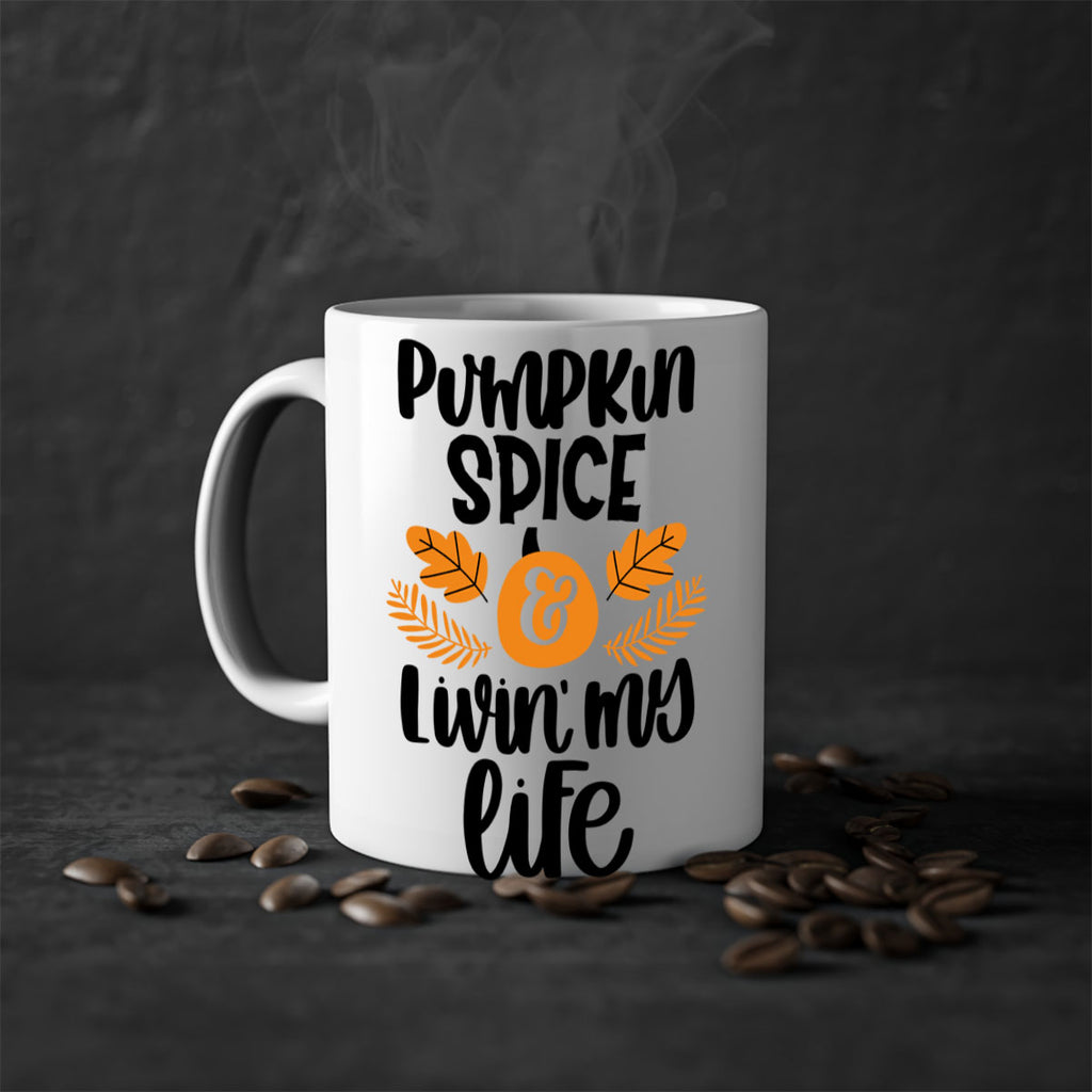 Pumpkin Spice and Livin My Life 505#- fall-Mug / Coffee Cup