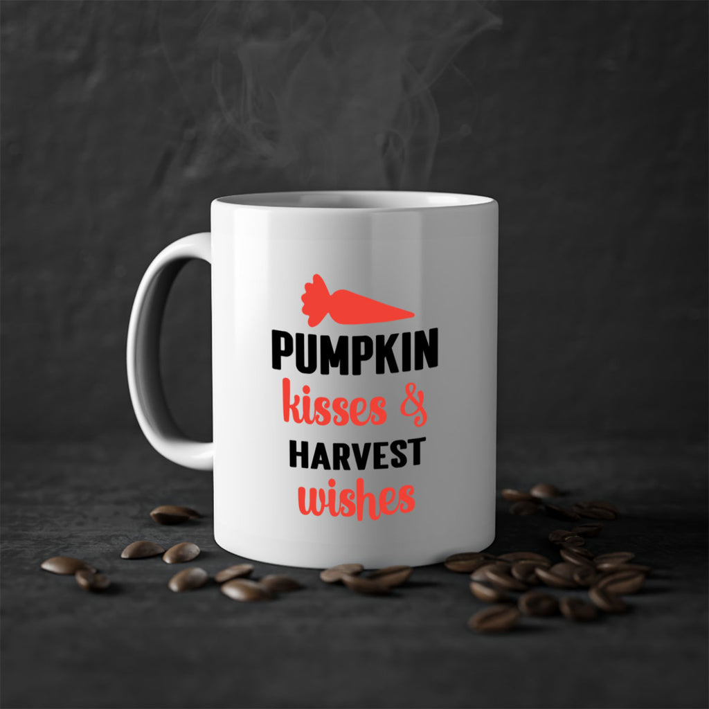 Pumpkin kisses harvest wishes 524#- fall-Mug / Coffee Cup