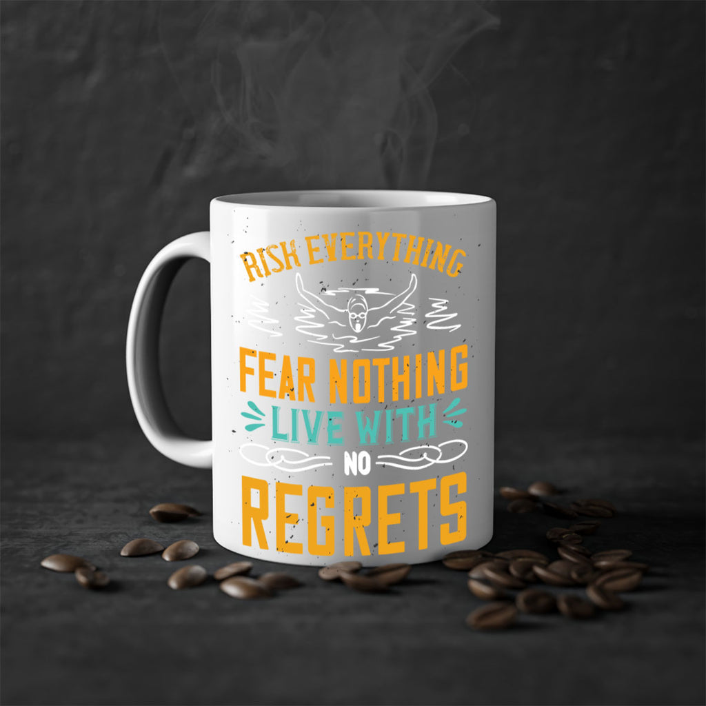 RISK EVERYTHING FEAR NOTHING 550#- swimming-Mug / Coffee Cup