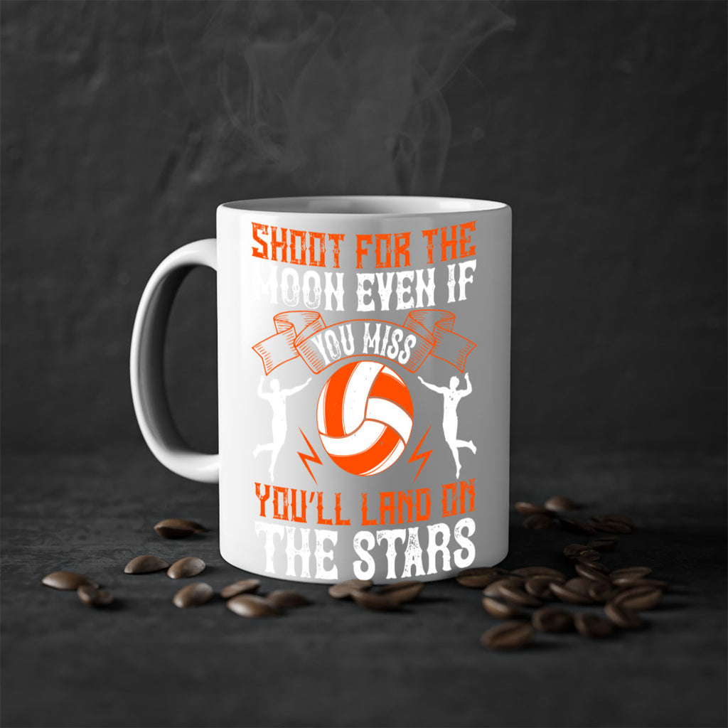Shoot for the moon even if you miss you’ll land on the stars Style 544#- volleyball-Mug / Coffee Cup