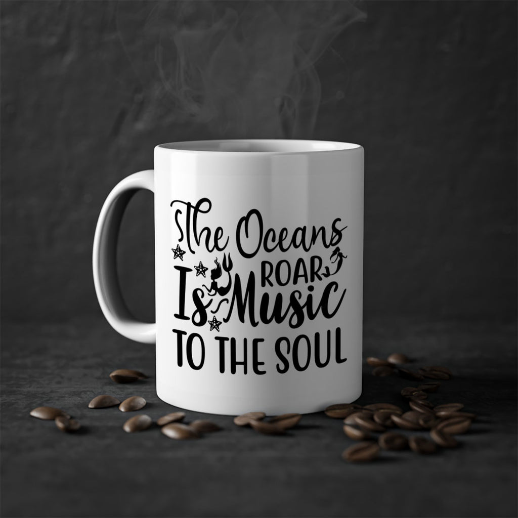 THE OCEANS ROAR IS MUSIC 632#- mermaid-Mug / Coffee Cup