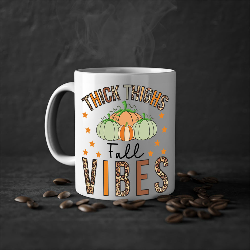 Thick Thighs Fall vibes 614#- fall-Mug / Coffee Cup