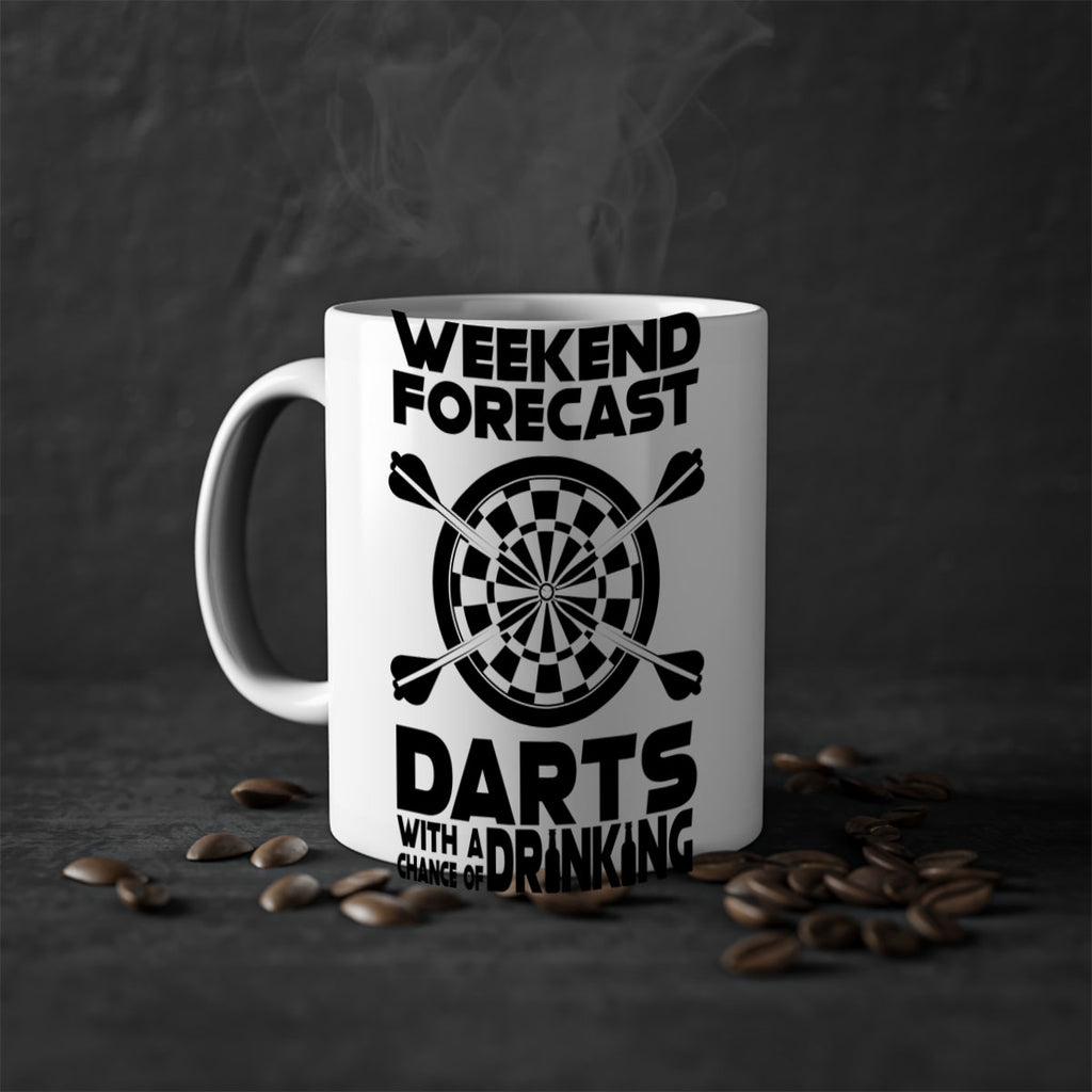 Weekend forecast Darts with a chance of drinking 110#- darts-Mug / Coffee Cup