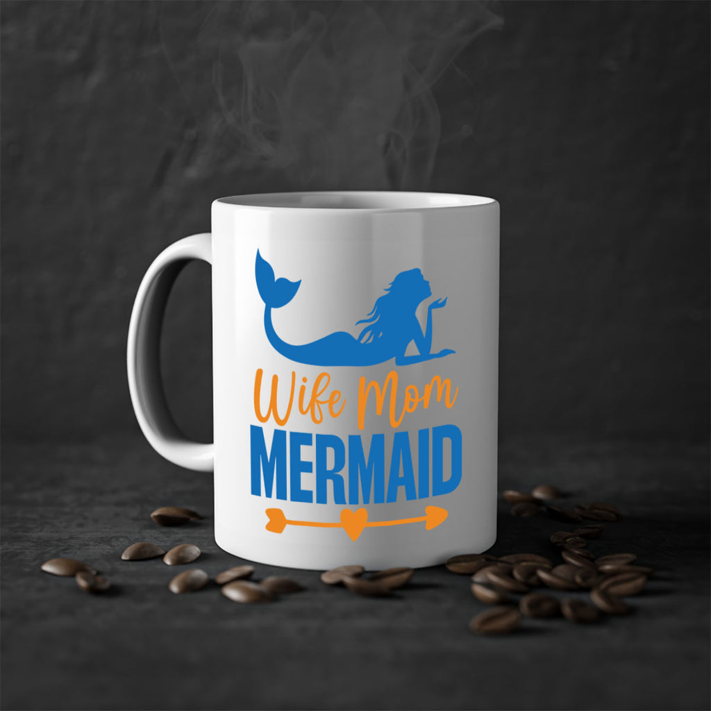 Wife Mom Mermaid 673#- mermaid-Mug / Coffee Cup