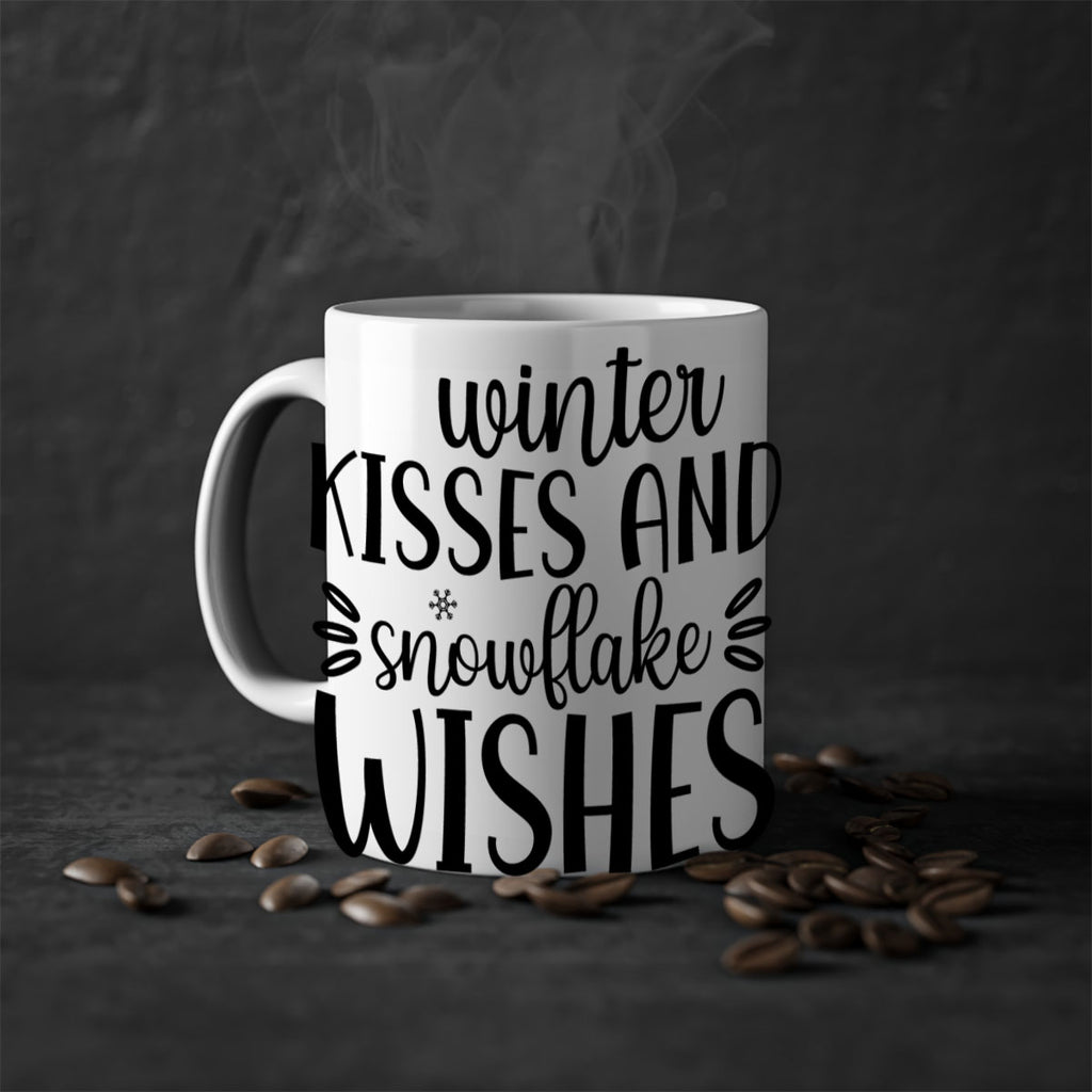 Winter Kisses And Snowflake Wishes517#- winter-Mug / Coffee Cup