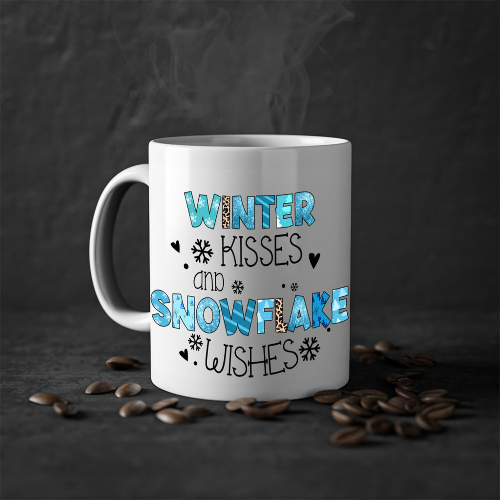 Winter kisses and snowflake wishes 571#- winter-Mug / Coffee Cup