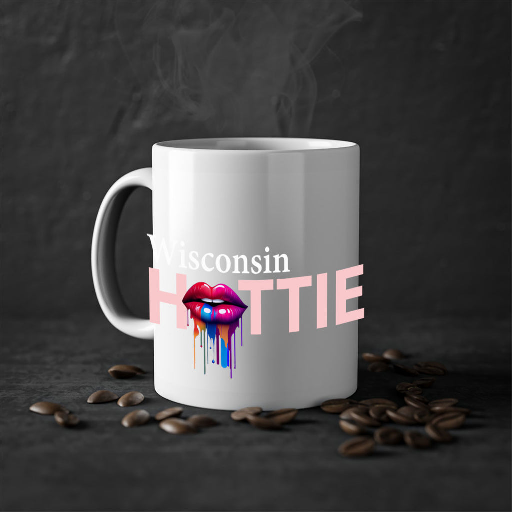 Wisconsin Hottie with dripping lips 123#- Hottie Collection-Mug / Coffee Cup