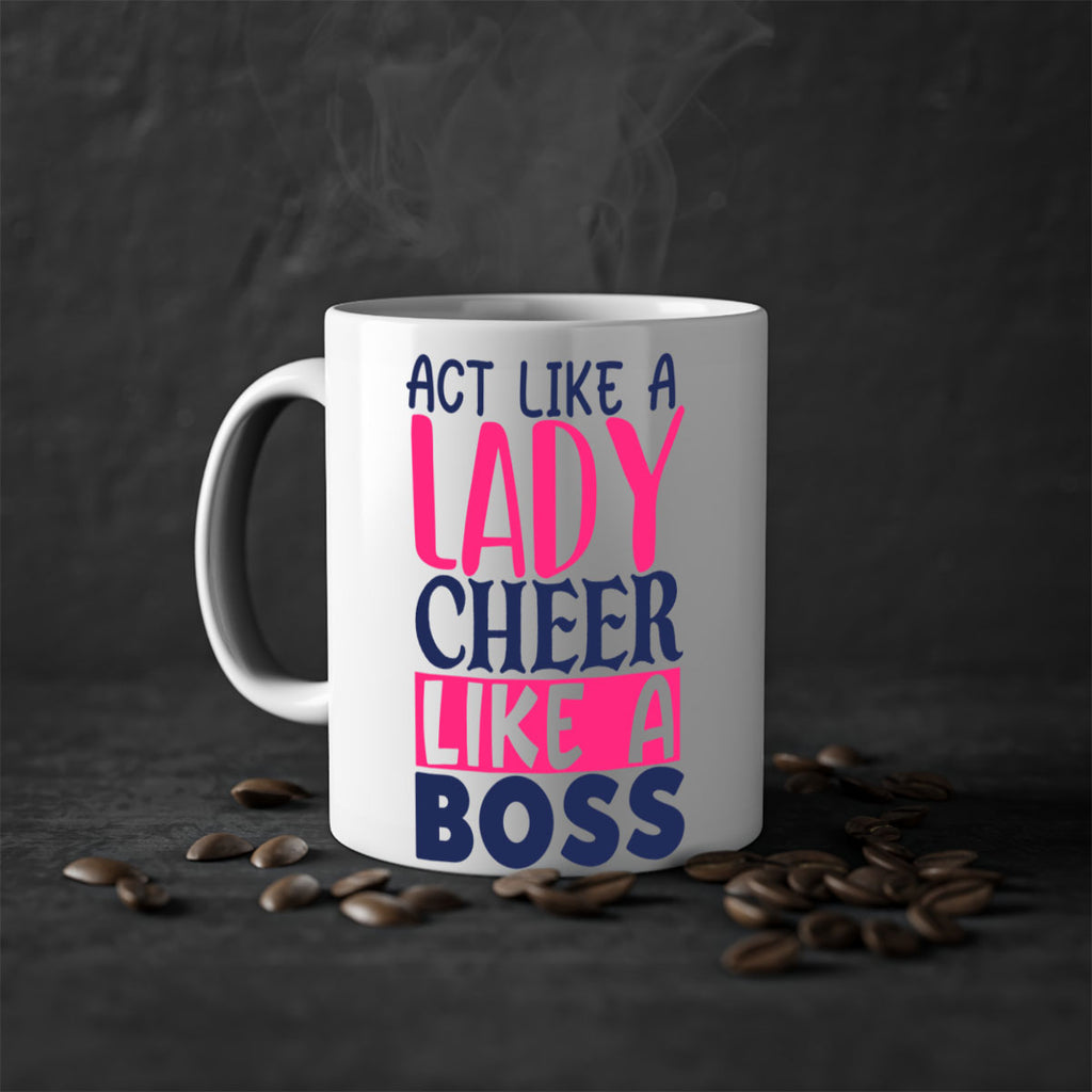 act like a lady cheer like a boss 1747#- cheer-Mug / Coffee Cup