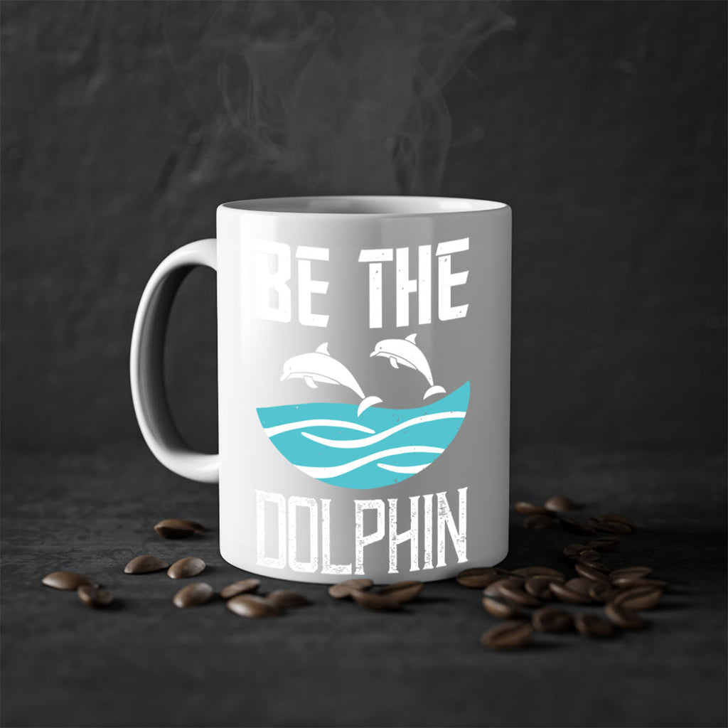 be the dolphin 1429#- swimming-Mug / Coffee Cup