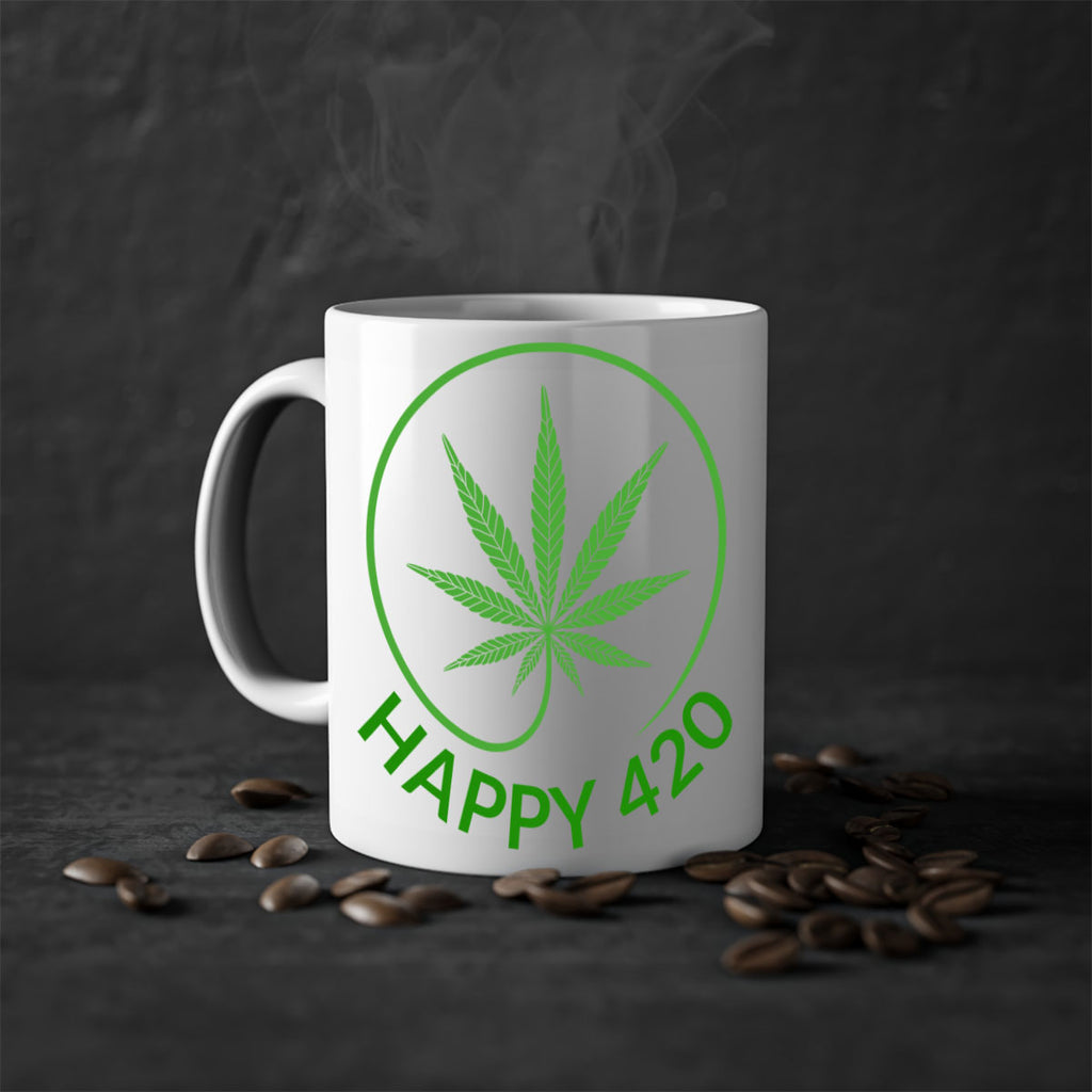 happy 420 100#- marijuana-Mug / Coffee Cup