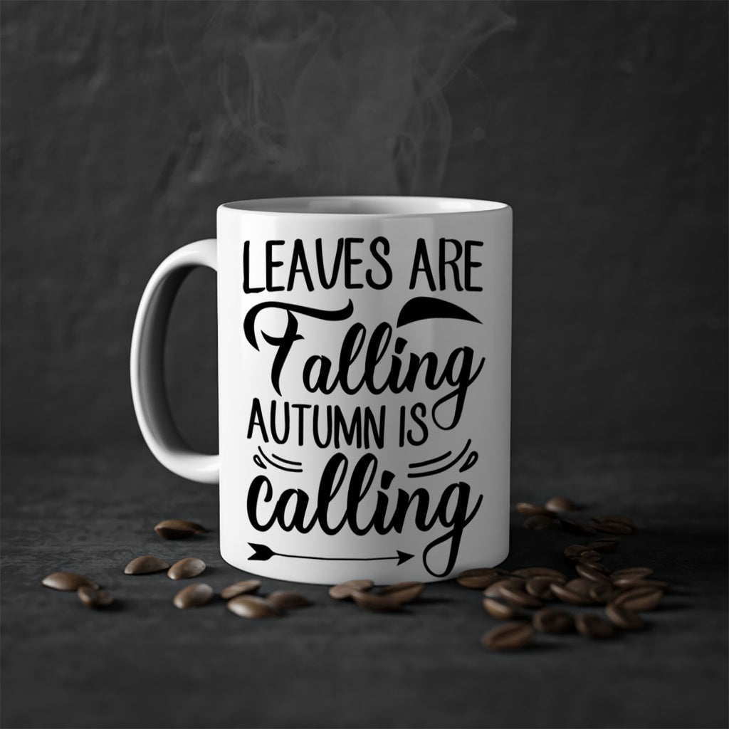 leaves are falling autumn is calling 388#- fall-Mug / Coffee Cup