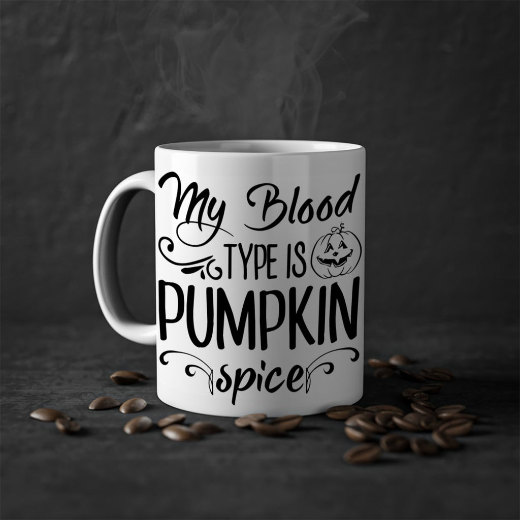 my blood type is pumpkin spice 435#- fall-Mug / Coffee Cup