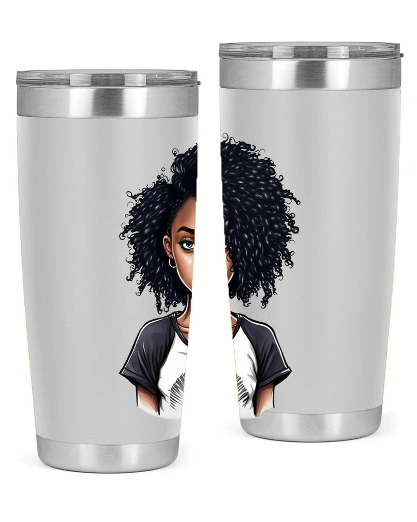 Sparkling Black Girl Design 18#- women-girls- Cotton Tank