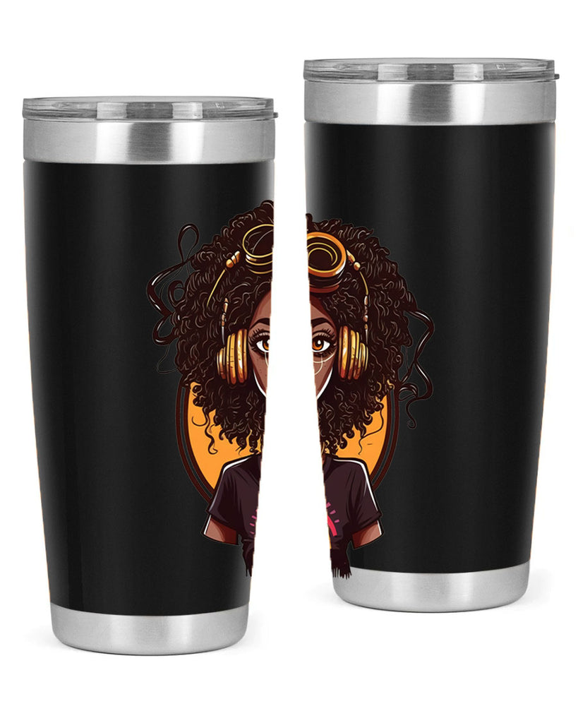 Sparkling Black Girl Design 5#- women-girls- Tumbler