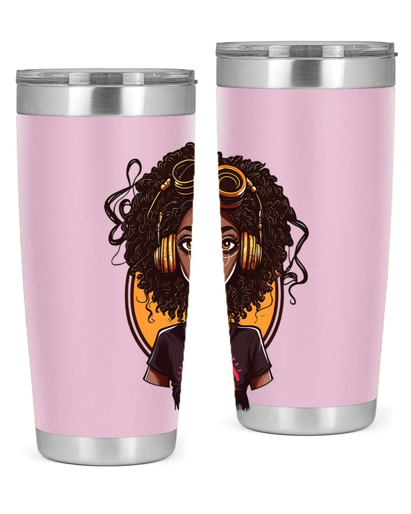 Sparkling Black Girl Design 5#- women-girls- Tumbler