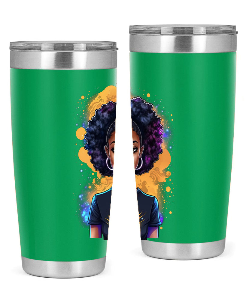 Sparkling Black Girl Design 15#- women-girls- Tumbler