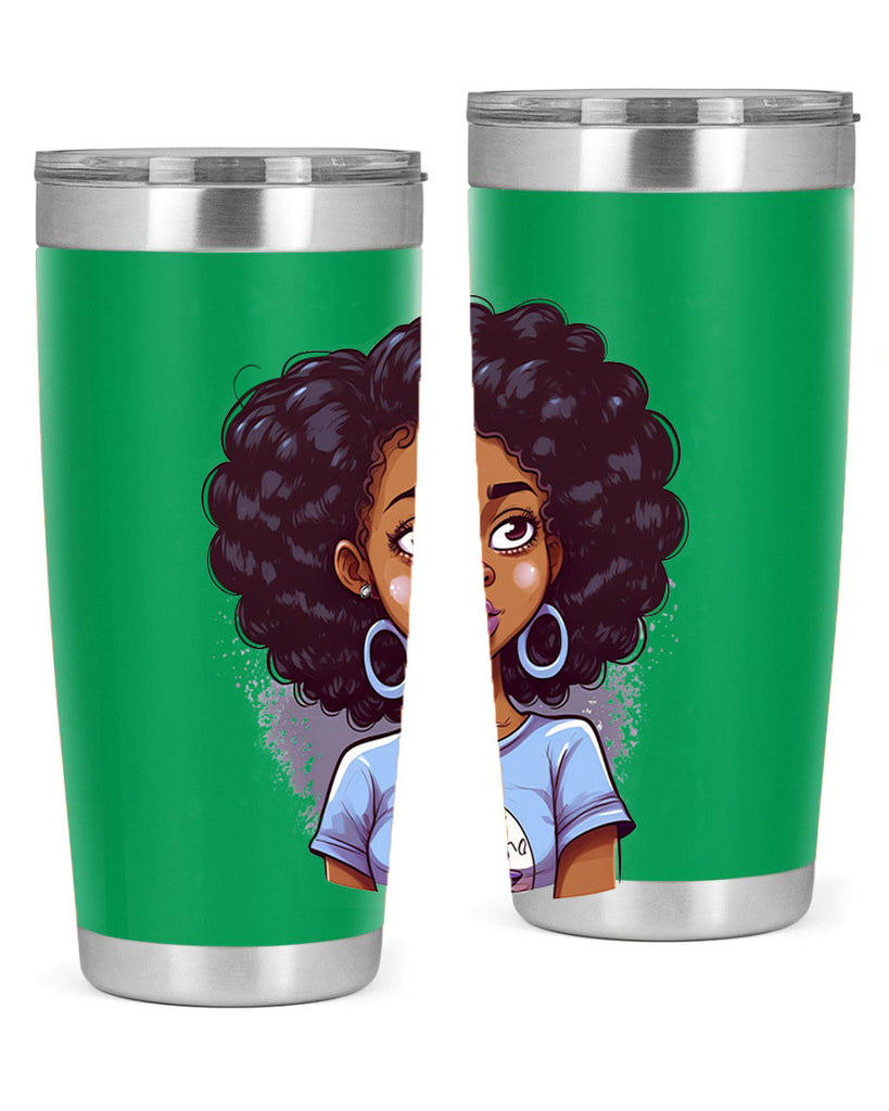 Sparkling Black Girl Design 20#- women-girls- Tumbler