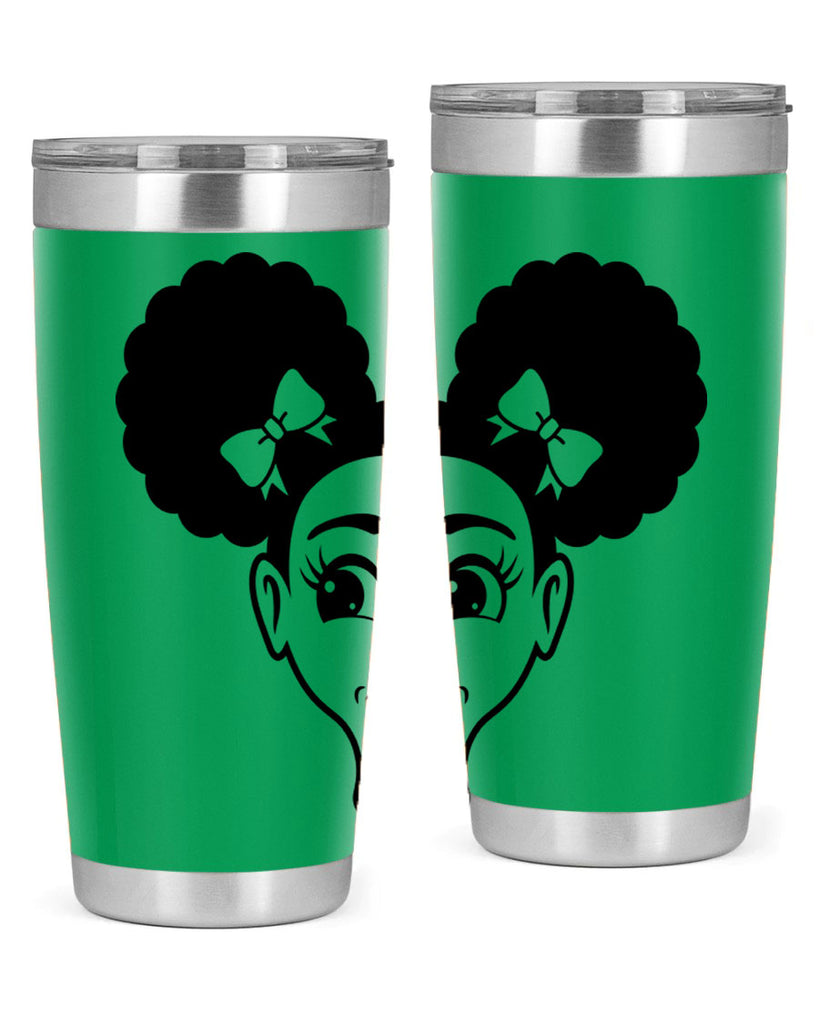 afro puffs girl face 73#- women-girls- Tumbler