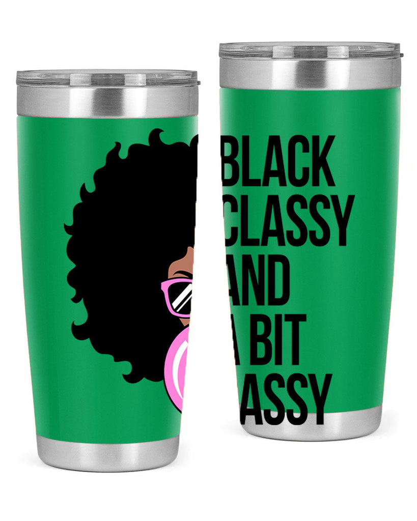 black classy and a bit sassy 250#- black words phrases- Cotton Tank