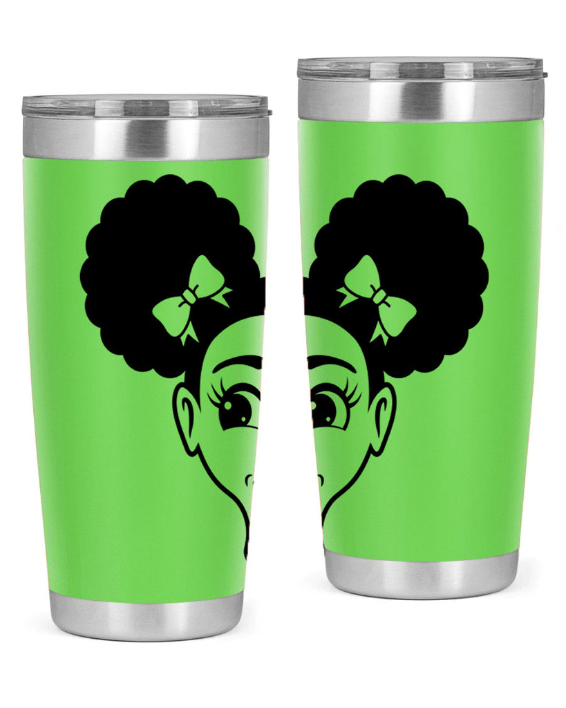 afro puffs girl face 73#- women-girls- Tumbler