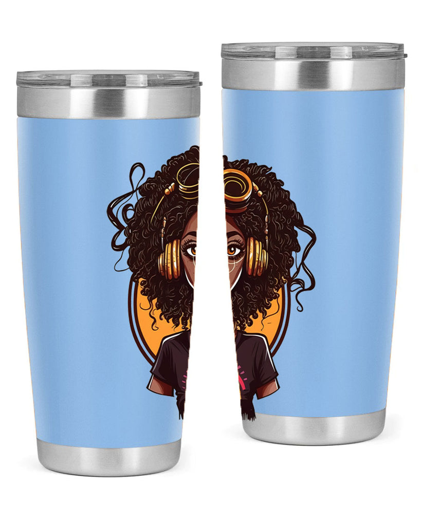 Sparkling Black Girl Design 5#- women-girls- Tumbler