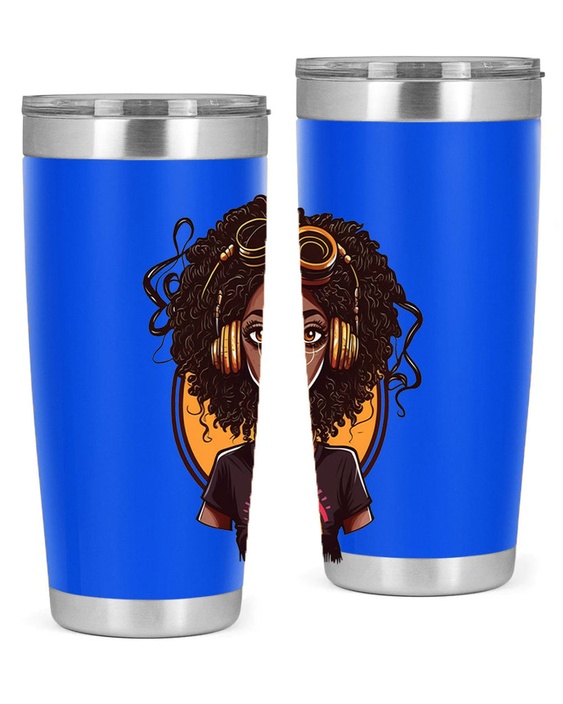 Sparkling Black Girl Design 5#- women-girls- Tumbler