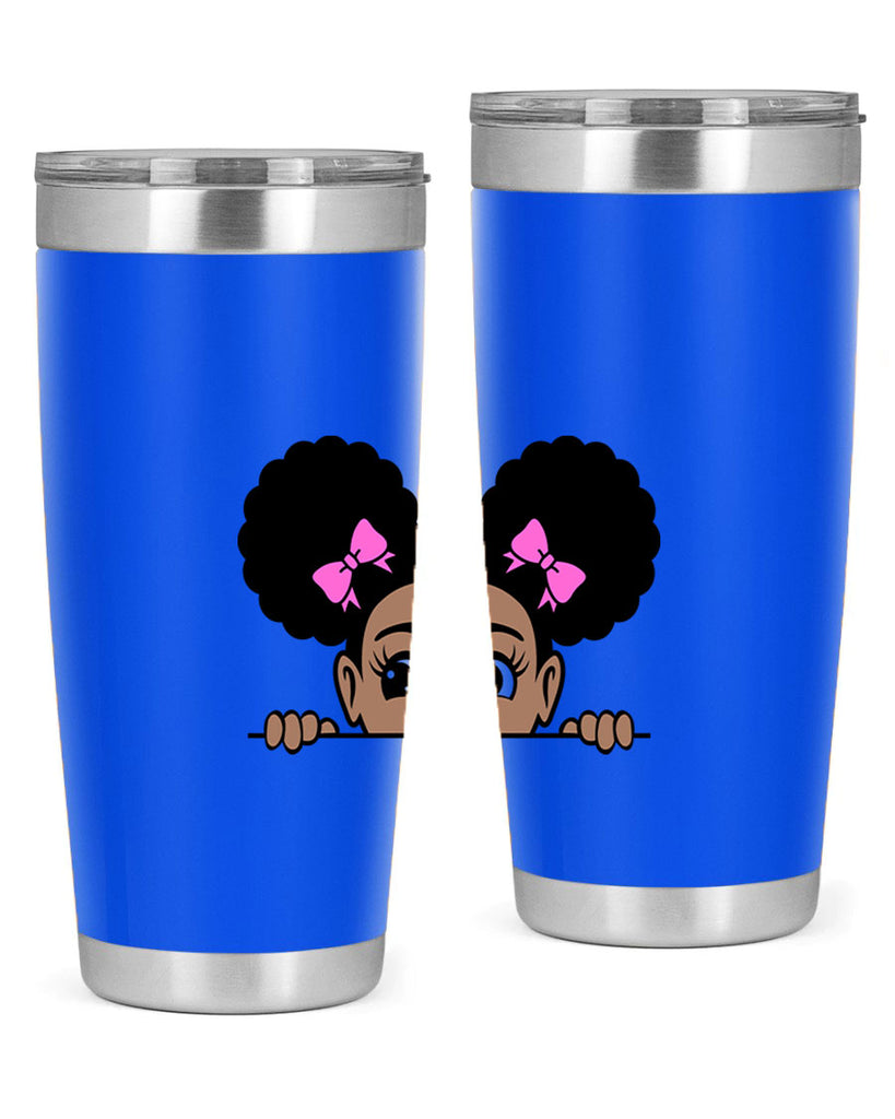 afro puffs girl peekaboo 79#- women-girls- Tumbler