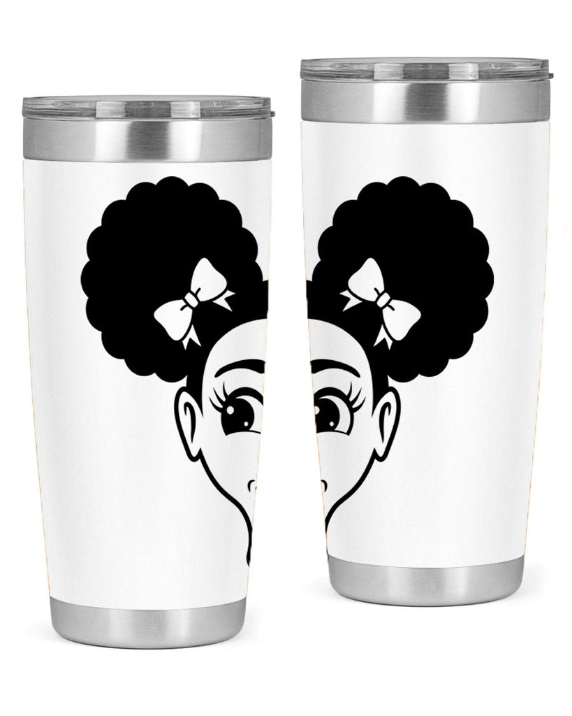 afro puffs girl face 73#- women-girls- Tumbler