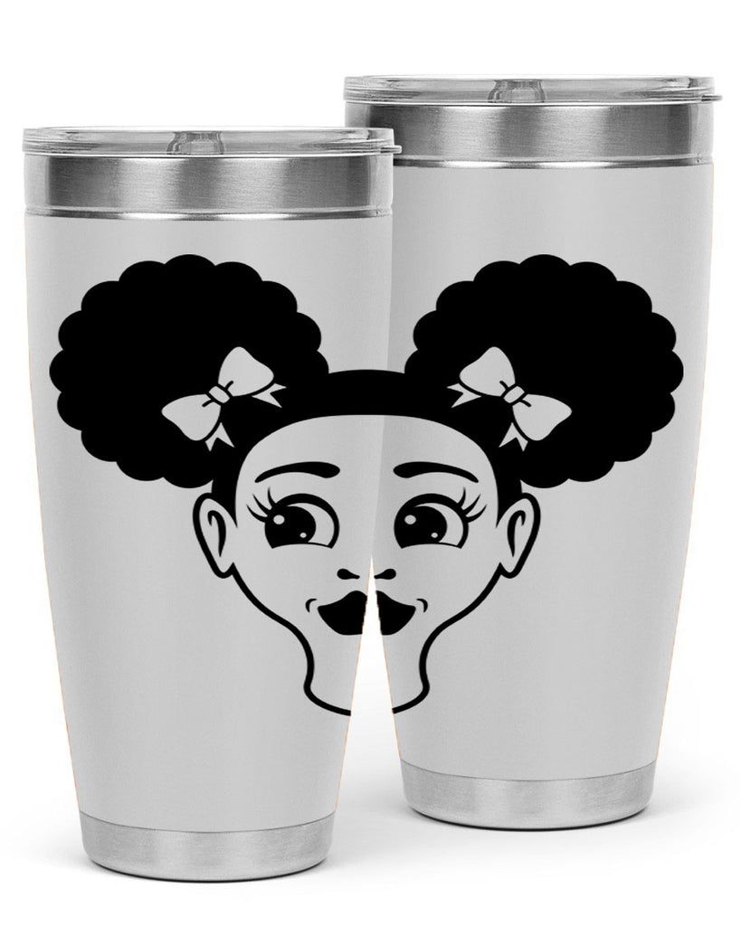 afro puffs girl face 73#- women-girls- Tumbler