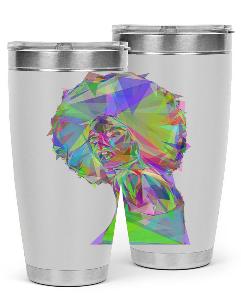 beautiful black woman geometric prismatic 59#- women-girls- Tumbler