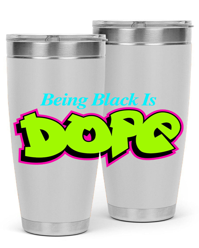 being black is dope 261#- black words phrases- Cotton Tank