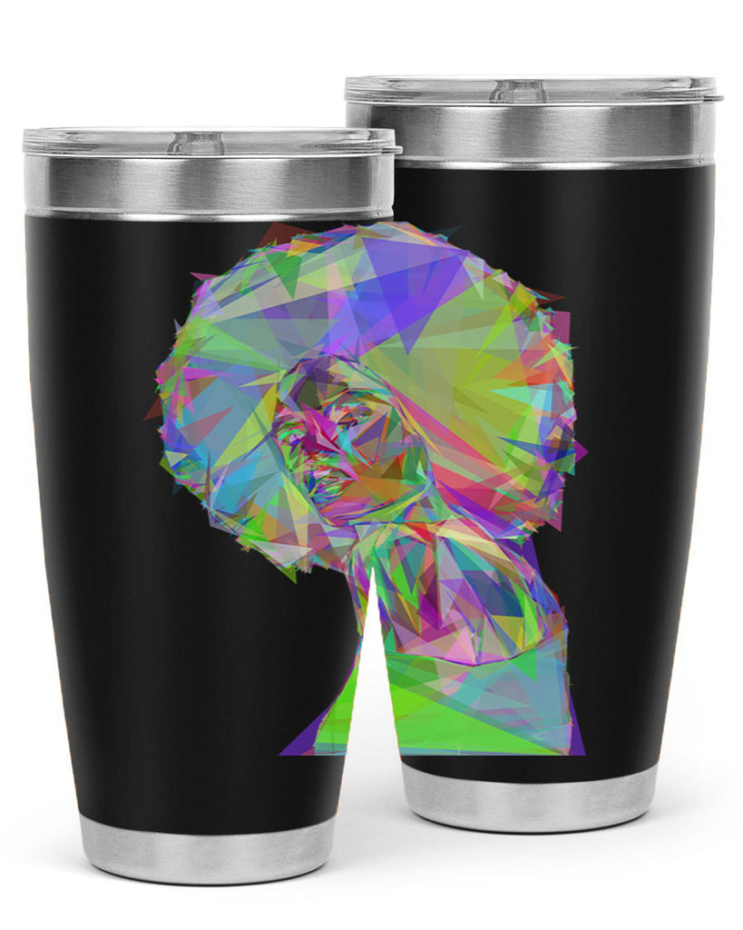 beautiful black woman geometric prismatic 59#- women-girls- Tumbler