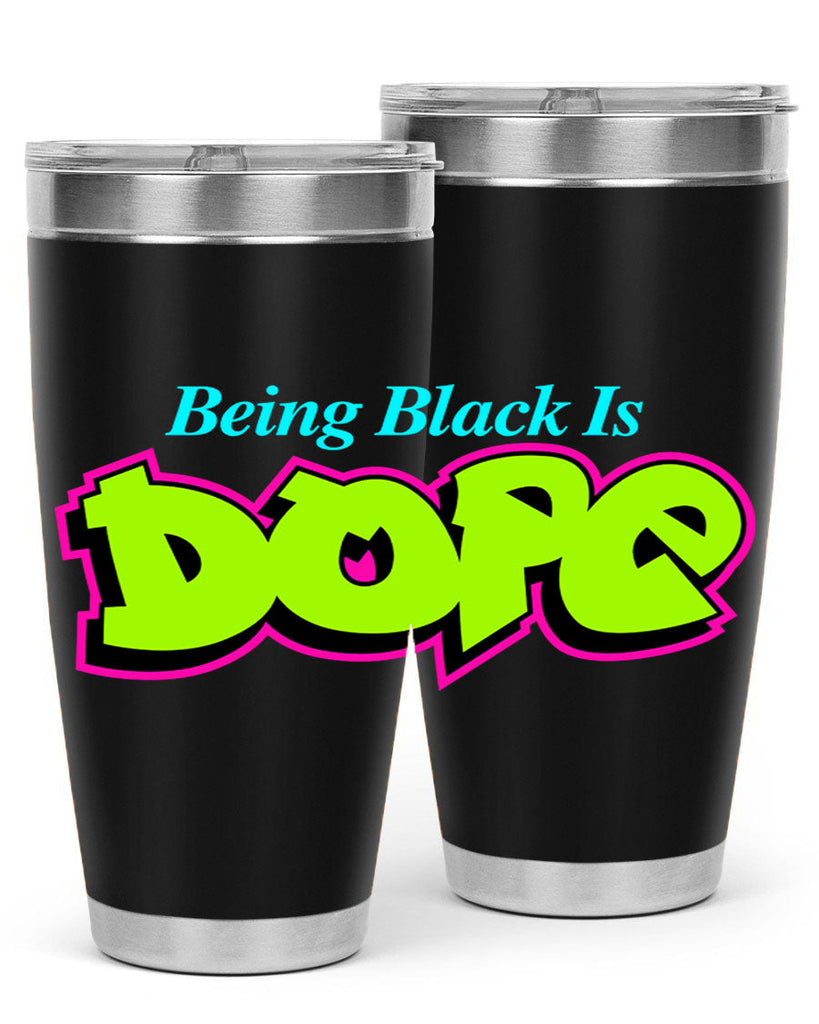 being black is dope 261#- black words phrases- Cotton Tank