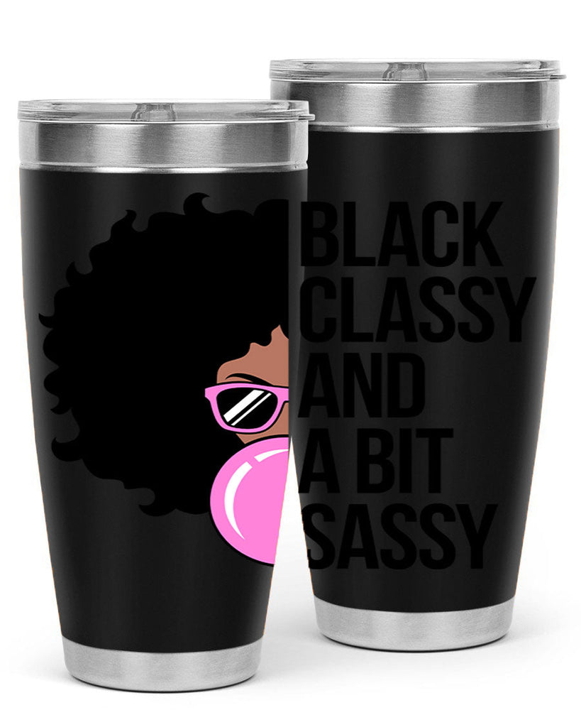 black classy and a bit sassy 250#- black words phrases- Cotton Tank