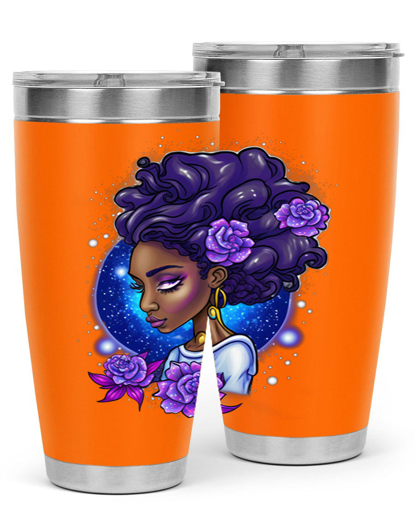 Sparkling Black Girl Design 7#- women-girls- Cotton Tank