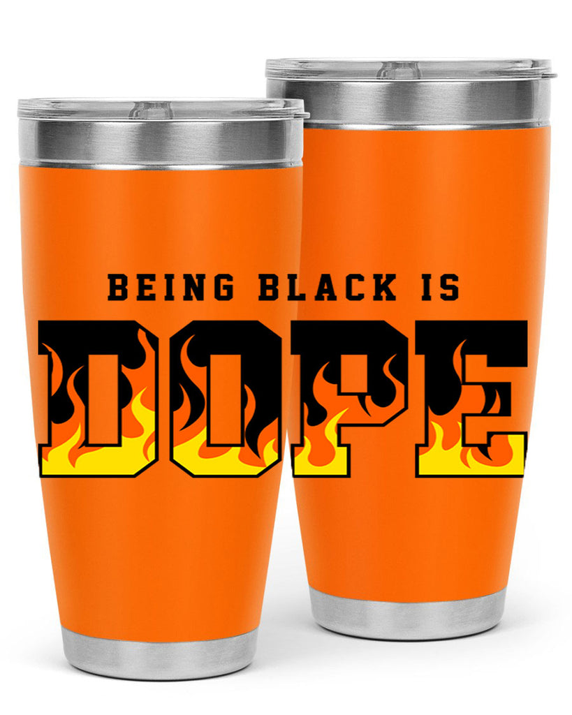 being black is dope flames 256#- black words phrases- Cotton Tank