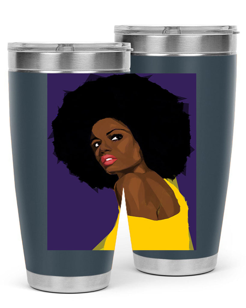 beautiful black woman geometric 60#- women-girls- Tumbler