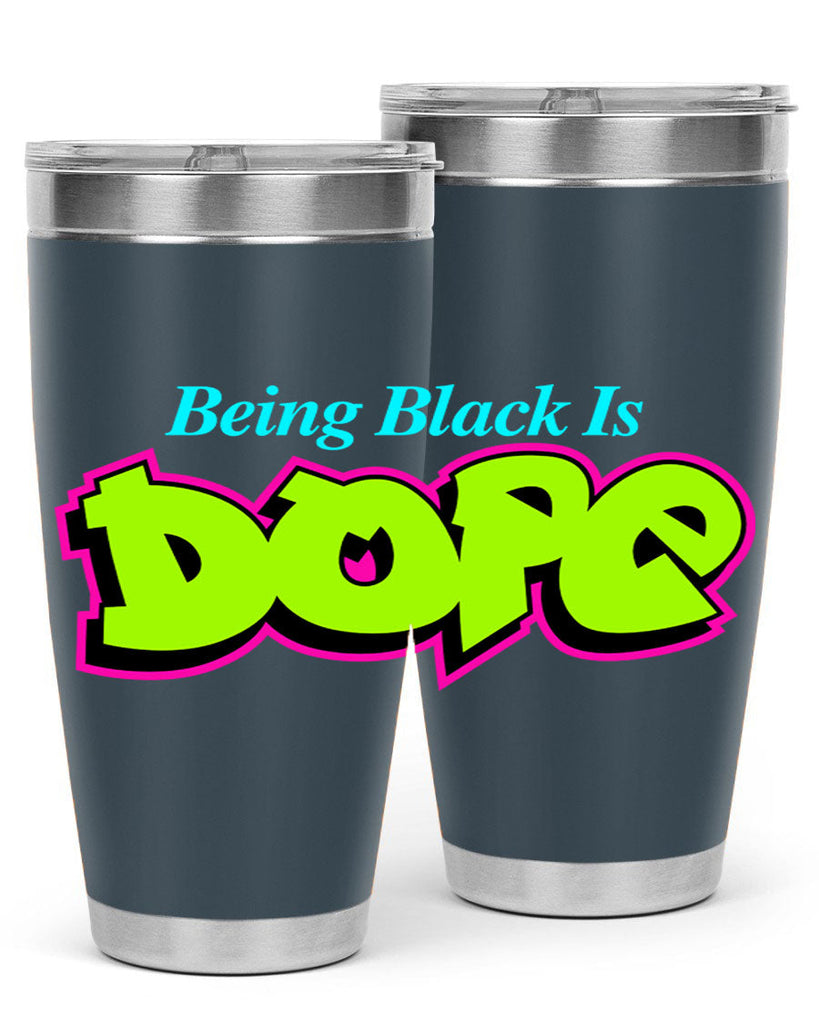 being black is dope 261#- black words phrases- Cotton Tank