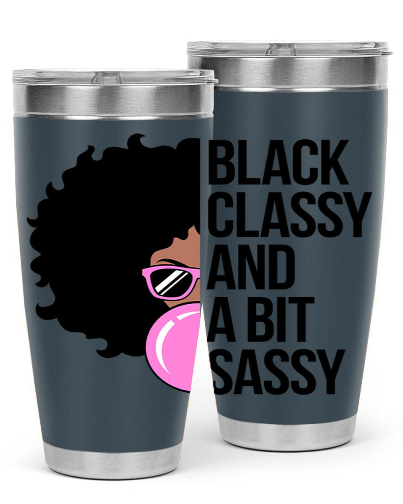 black classy and a bit sassy 250#- black words phrases- Cotton Tank