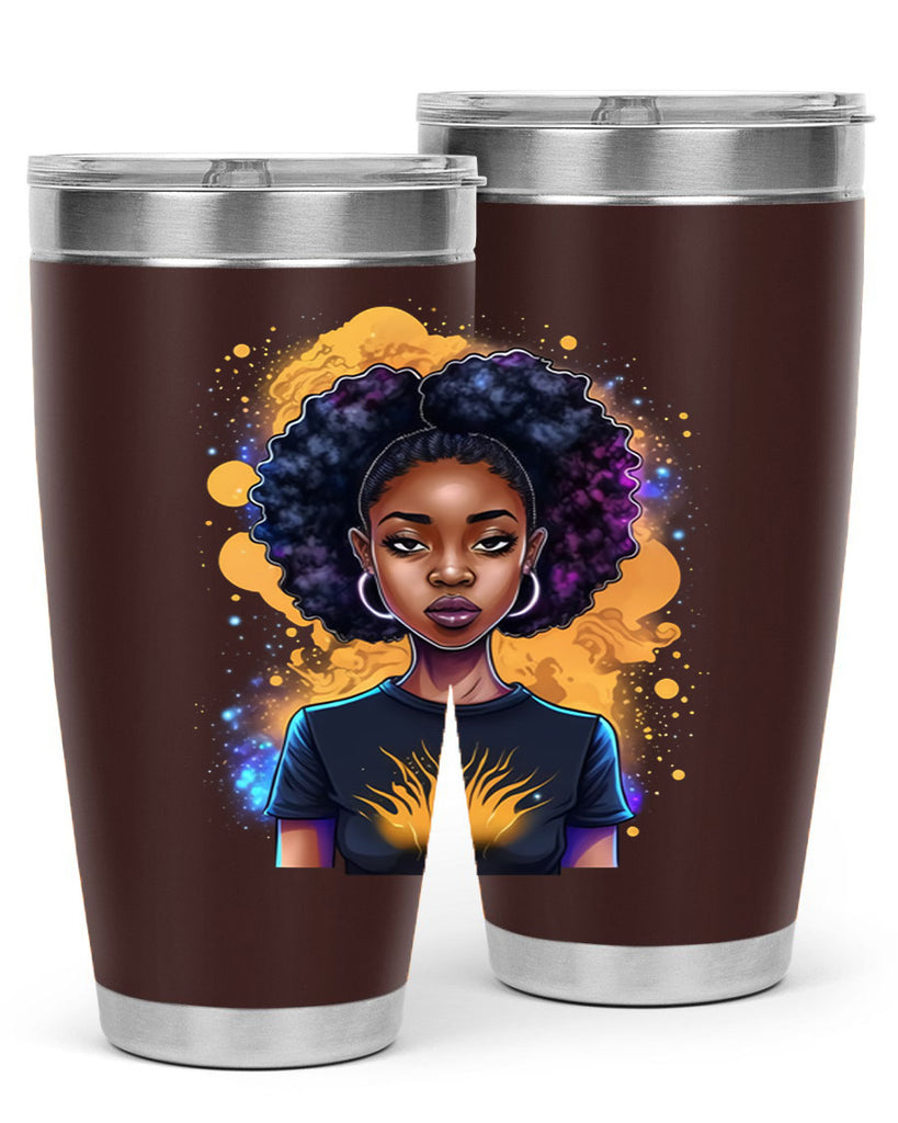 Sparkling Black Girl Design 15#- women-girls- Tumbler