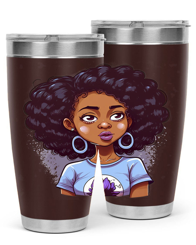 Sparkling Black Girl Design 20#- women-girls- Cotton Tank