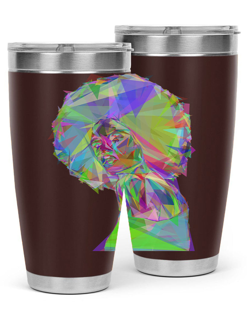 beautiful black woman geometric prismatic 59#- women-girls- Tumbler