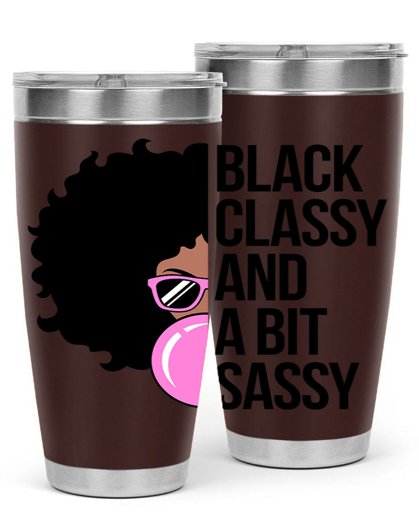 black classy and a bit sassy 250#- black words phrases- Cotton Tank