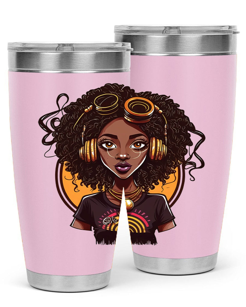 Sparkling Black Girl Design 5#- women-girls- Tumbler