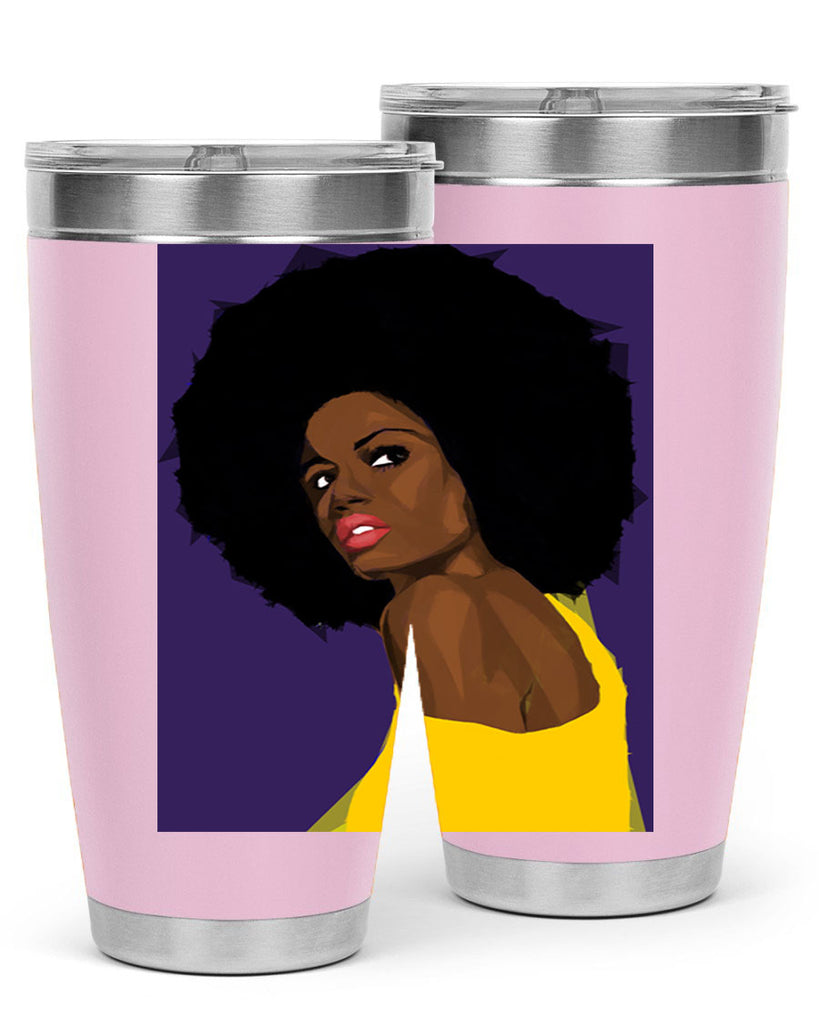 beautiful black woman geometric 60#- women-girls- Tumbler