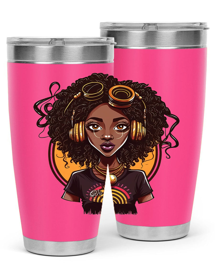 Sparkling Black Girl Design 5#- women-girls- Tumbler