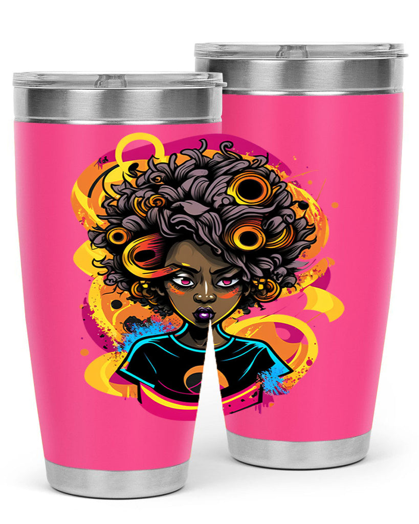 Sparkling Black Girl Design 6#- women-girls- Tumbler